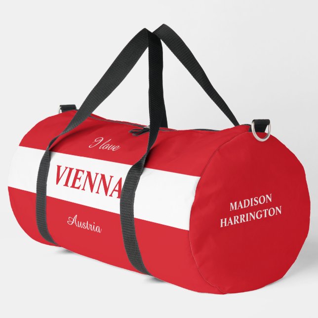 Individuelle Name & Text Wien - Wien - Wien Duffle Bag (Linke Ecke)