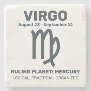 Individuelle Name / Text Zodiac Signage Virgo Steinuntersetzer