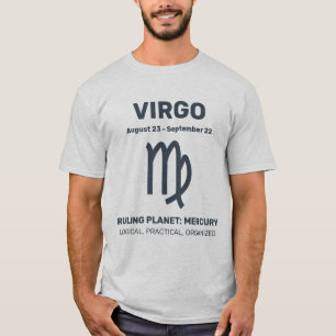 Individuelle Name / Text Zodiac Signage Virgo T-Shirt