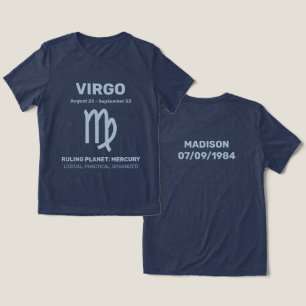 Individuelle Name / Text Zodiac Signage Virgo Tri-Blend Shirt