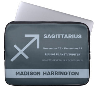 Individuelle Name / Text Zodiac Signature Sagittar Laptopschutzhülle