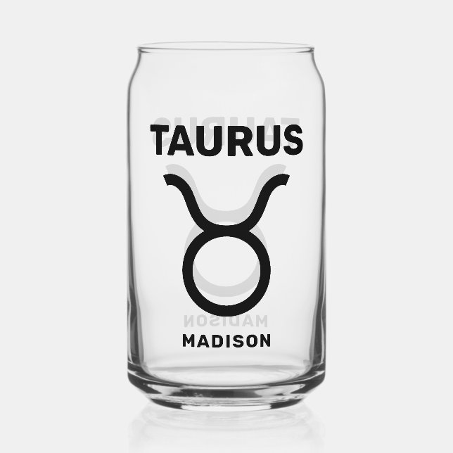 Individuelle Name / Text Zodiac Signrus Taurus Dosenglas (Vorderseite)