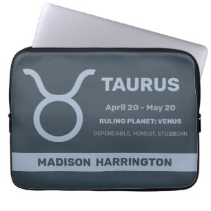 Individuelle Name / Text Zodiac Signrus Taurus Laptopschutzhülle