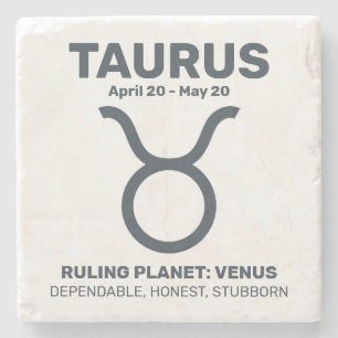 Individuelle Name / Text Zodiac Signrus Taurus Steinuntersetzer