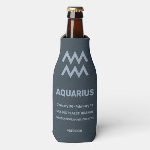 Individuelle Name / Text Zodiac Zeichenaquarius Flaschenkühler