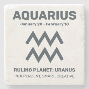 Individuelle Name / Text Zodiac Zeichenaquarius Steinuntersetzer