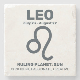 Individuelle Name / Text-Zodiac-Zeichenleo Steinuntersetzer
