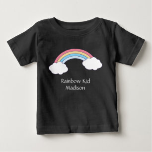 Individuelle Name-/Textrainbow-Kinderkleidung Baby T-shirt