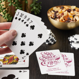 Individuelle Name / Textseite, Vorlieben, Genießen Spielkarten