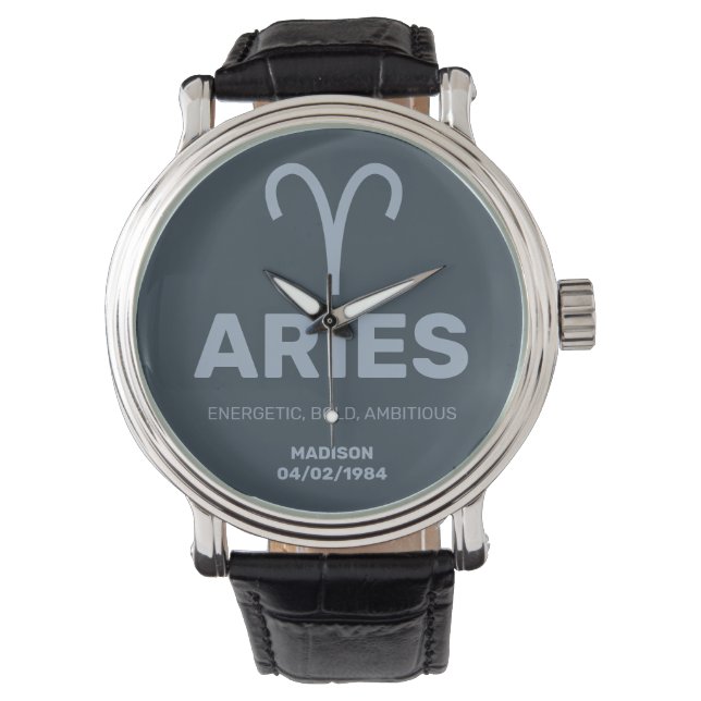 Individuelle Name-/Textzyklenzeichen Armbanduhr (Vorderseite)