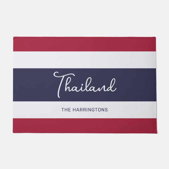 Individuelle Name Thailand Colors Fußmatte (Vorderseite)