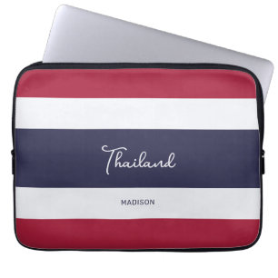 Individuelle Name Thailand Colors Laptopschutzhülle