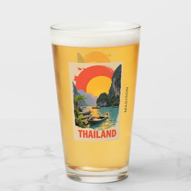 Individuelle Name Thailand Glas (Vorne (Gefüllt))