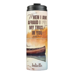 Individuelle Name Thermal Tumbler mit Psalm 56:3 Thermosbecher