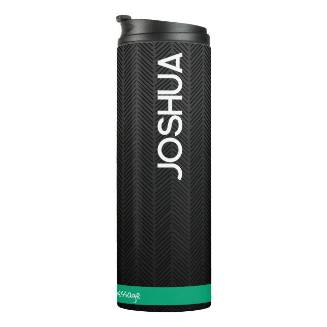 Individuelle Name Thermal Tumbler | Personalisiert Thermosbecher (Nach rechts gedreht)