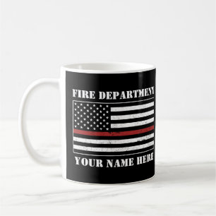 Individuelle Name Thin Red Line Flaggen Stolz Feue Kaffeetasse