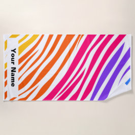 Individuelle Name Tiger Animal Print Muster Sommer Strandtuch