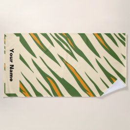 Individuelle Name Tiger Animal Print Summer Beach Strandtuch