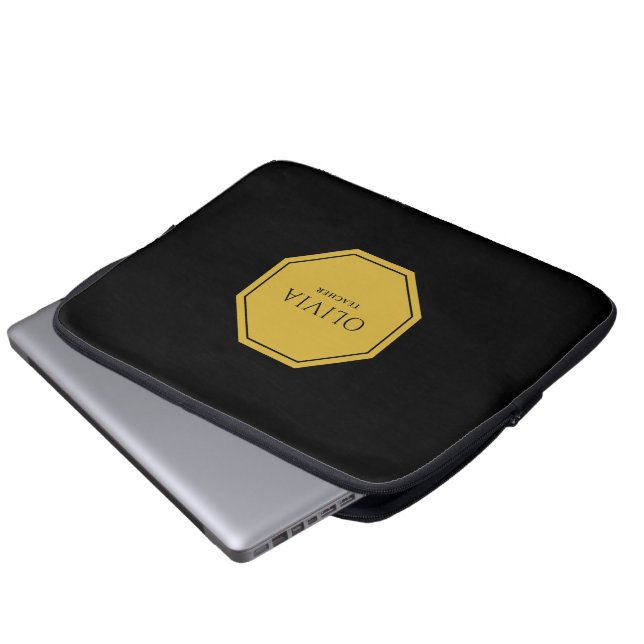 Individuelle Name & Titel 13" Neoprenschlauch Laptopschutzhülle (Vorne Knopf)