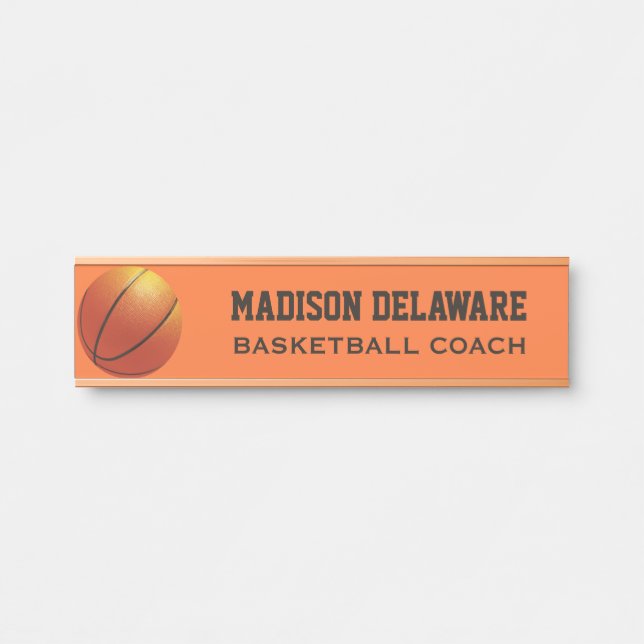 Individuelle Name & Titel Basketball Türschild (Vorderseite )