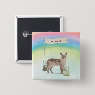 Individuelle Name Tonkinese Cat Pet Button