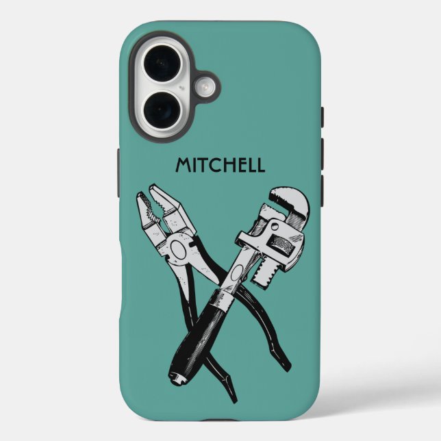 INDIVIDUELLE NAME TOOLS iPhone 16 HÜLLE (Rückseite)