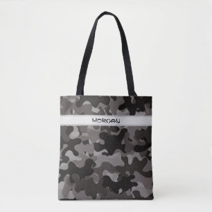 Individuelle Name Tote Tasche mit Camouflage Muste