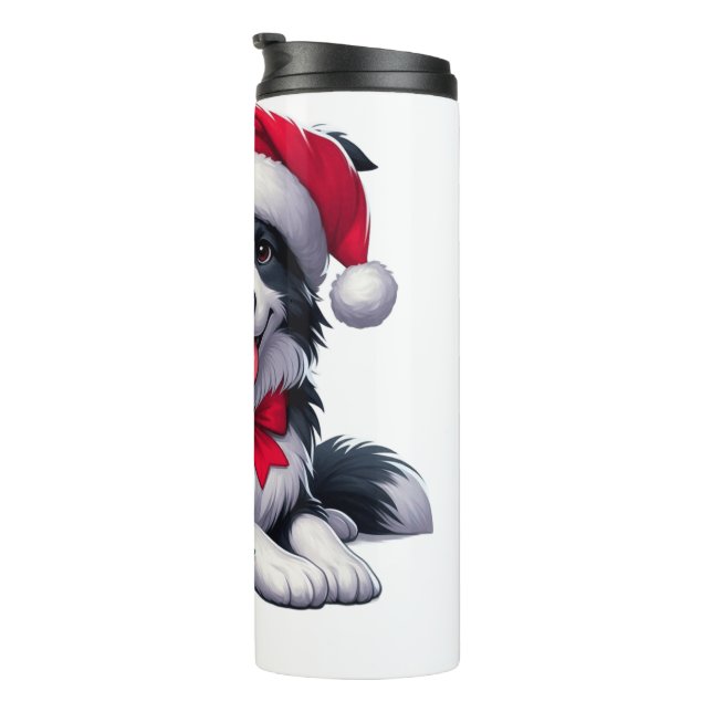 Individuelle Name trägt den Hut des Weihnachtsmann Thermosbecher (Nach rechts gedreht)