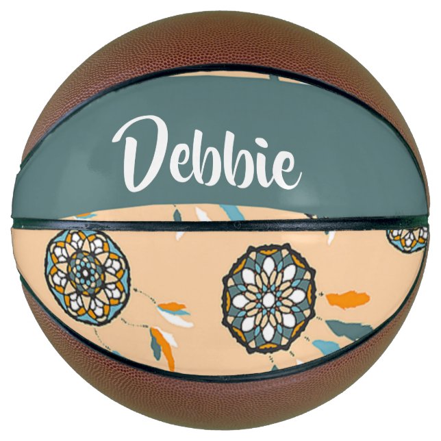 individuelle Name-Traumflugmuster Basketball (Vorderseite)