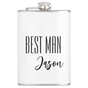 Individuelle Name Trauzeuge Flasche Flachmann