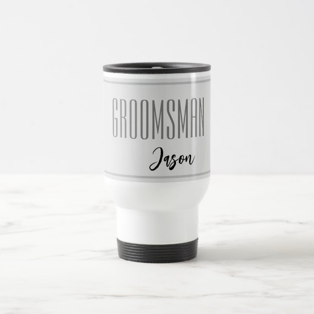 Individuelle Name Trauzeuge Travel Mug Reisebecher (Mittel)