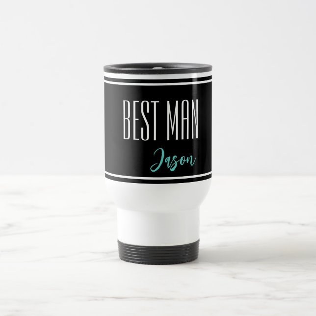 Individuelle Name Trauzeuge Travel Mug Reisebecher (Mittel)