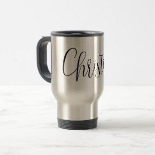INDIVIDUELLE NAME - Trendy Script Personalisiert Reisebecher