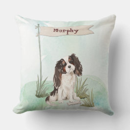Individuelle Name Tri Color King Charles Spaniel Kissen