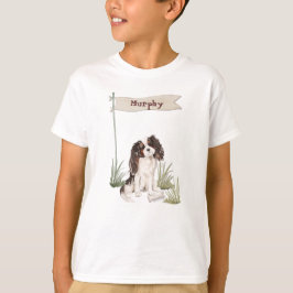Individuelle Name Tri Color King Charles Spaniel T-Shirt