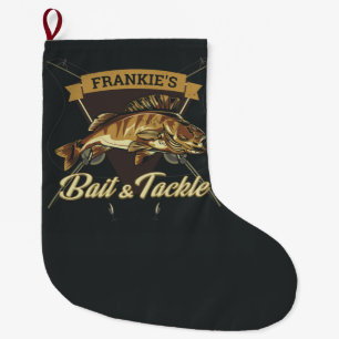 Individuelle Name Trophy Fishing Angler Bait Tackl Großer Weihnachtsstrumpf