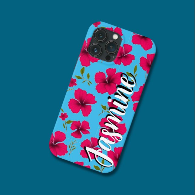 Individuelle Name Tropical Bold Blume - Handy Case (Tropical  print name phone  case)