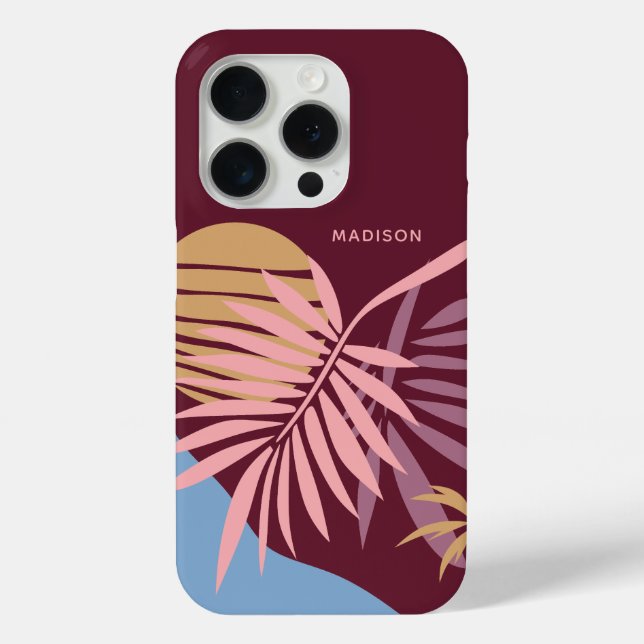 Individuelle Name Tropical Case-Mate iPhone Hülle (Rückseite)