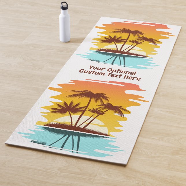 Individuelle Name Tropical Island Sunset Yogamatte (Beispiel)