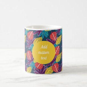 Individuelle Name tropische florale lustig bunt Kaffeetasse