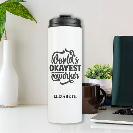 individuelle Name Tumbler, "Weltklasse-Mitarbeiter Thermosbecher