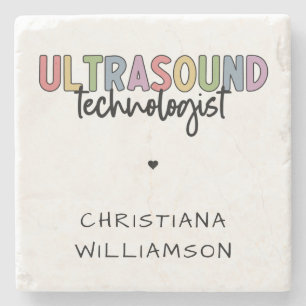 Individuelle Name Ultrasound Technologist Geschenk Steinuntersetzer
