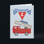 Individuelle Name und Alter Grandson Feuerwehrwage Karte<br><div class="desc">Sein Name und sein Alter wird für einen jungen Enkel und seine Eltern besonders sein! Ein Feuerwehrauto peitscht mit Klangeffekten,  die von Ihnen,  dem Leser,  geliefert werden! Brillante Rot- und Blautöne werden ihn begeistern. Individuell anpassbare Karte mit Name und Alter!</div>