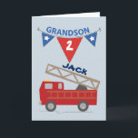 Individuelle Name und Alter Grandson Feuerwehrwage Karte<br><div class="desc">Sein Name und sein Alter wird für einen jungen Enkel und seine Eltern besonders sein! Ein Feuerwehrauto peitscht mit Klangeffekten,  die von Ihnen,  dem Leser,  geliefert werden! Brillante Rot- und Blautöne werden ihn begeistern. Individuell anpassbare Karte mit Name und Alter!</div>