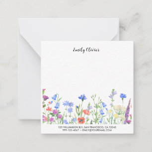 Individuelle Name und Anschrift für die Blumenmust Mitteilungskarte