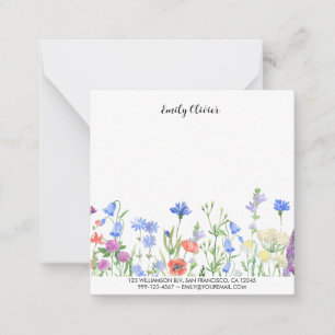 Individuelle Name und Anschrift für die Blumenmust Mitteilungskarte