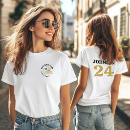 Individuelle Name und Anzahl Vintager Fußballhelme T-Shirt