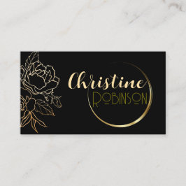 Individuelle Name und Beruf in Schwarz und Gold Visitenkarte