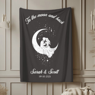 Individuelle Name und Datum Hochzeitsgeschenk Deck Sherpadecke