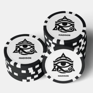 Individuelle Name und Farbauge am Horus Pokerchips